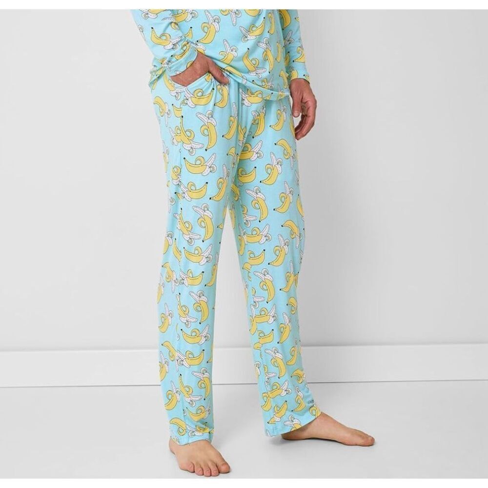 Little Sleepies Mens Banana Pajama Pants Soft Viscose & Bamboo Pajama Bottoms Si